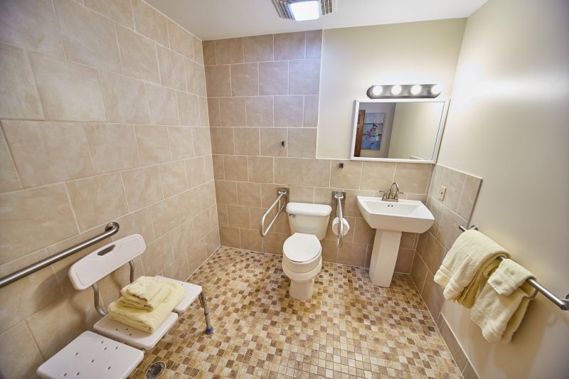 Open Bathroom Layout with Walk-in Shower